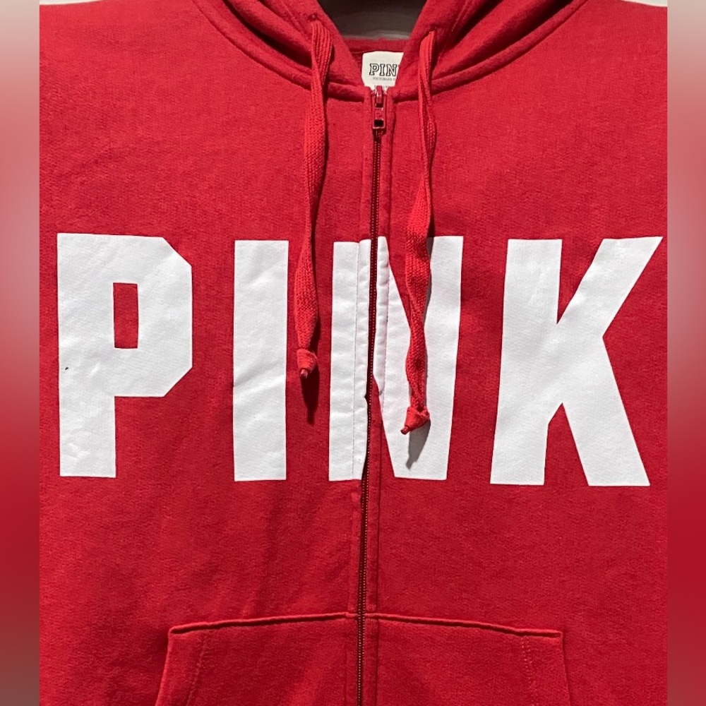 Pink Victoria’s Secret zip up hoodie - Picture 4 of 6